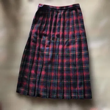 플리츠 롱 스커트 체크 PENDLETON