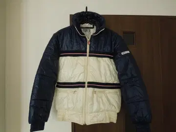 HUBER 아식스 나일론 자켓 네이비/아이보리 M 레어품