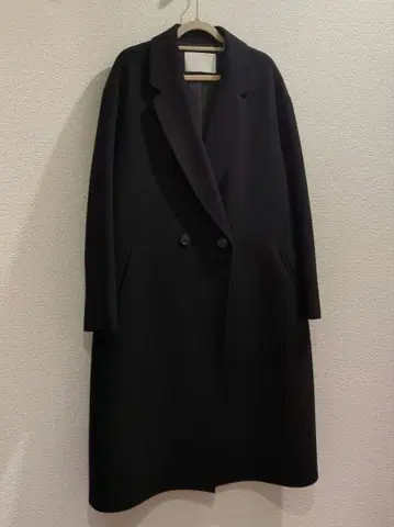 Ballsey 울 비버 롱 코트 34 블랙