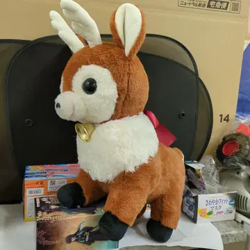 브라운 봉제 인형 뿔과 방울 포함