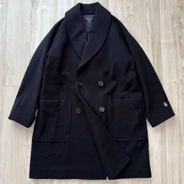 ORCIVAL 라이트 모사 더블 오버코트 숄카라 네이비 2