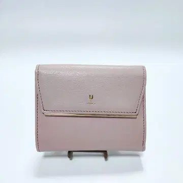 하자품  접이식 지갑 미사용품 라벤더 가죽 지갑