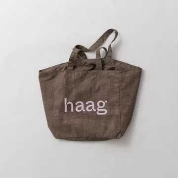 haag 헤이그 토트백 체크 브라운 한국