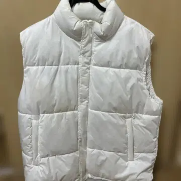 화이트 퀼팅 베스트 L 사이즈
