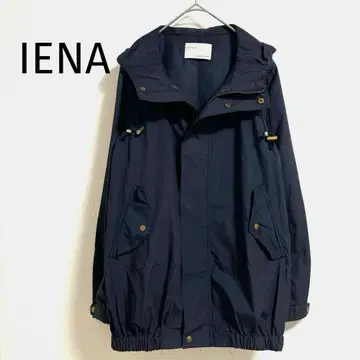 IENA 이에나 마운틴 후드티 네이비 골드 버튼 긴 길이 소매 조절 가능