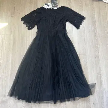 오파크 클립 원피스 블랙 샤샤 스커트 레이스 롱 42