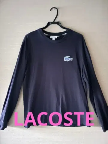 LACOSTE 블랙 긴팔 티셔츠 US L