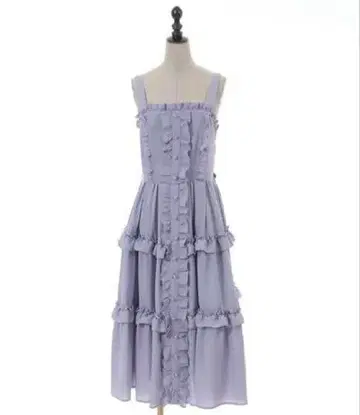 엑시즈팜 귀여운 로맨틱 프릴 오버롤 스커트 크리스마스