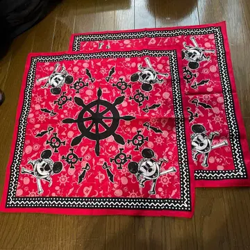 미키 해적 디자인 손수건 2장 세트