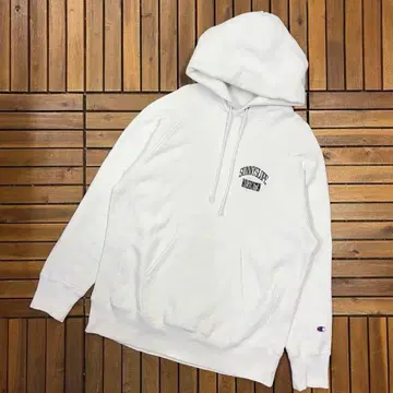 Champion 단색 파랑 택 복각 리버스 위브 맨투맨 후드티