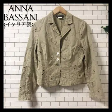 [ 고품질 ] 안나 바싸니 긴팔 자켓 보태니컬 무늬 여성복 이탈리아제 M