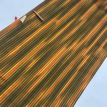 6679 비옷 옷감 순수 실크 오렌지 계열 줄무늬