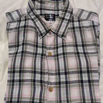 다케오 키쿠치 체크 무늬 긴팔 셔츠