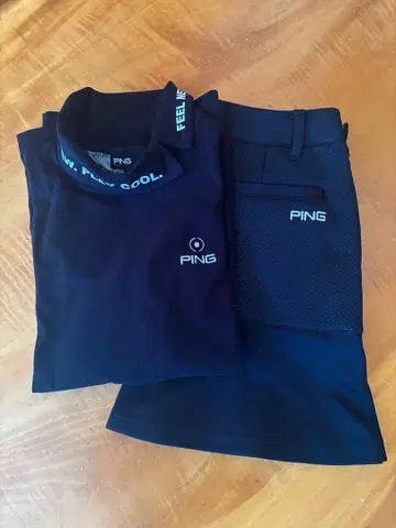 PING 기모 모크넥 & 스커트 셋업