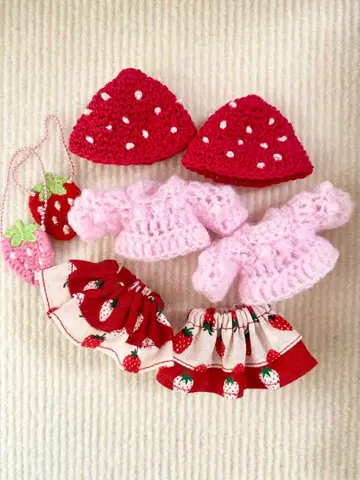 미키마키짱 사이즈 딸기 의류 세트