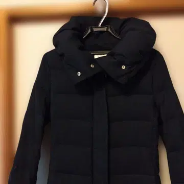 스타일콤 여성용 네이비 다운 롱 코트