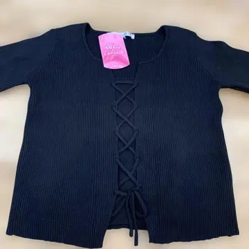 람짱 시마무라 스핀들 니트 풀오버 블랙 3L