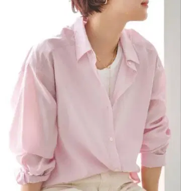 Spick&Span 에어리 튜닉 셔츠 핑크