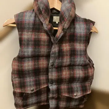 그린 레이블 릴랙싱 체크 무늬 베스트 M