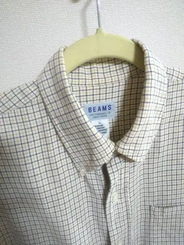 BEAMS 체크 무늬 긴팔 셔츠