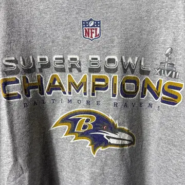 [ NFL ] 구제 의류 남성용 T셔츠 그레이 L 슈퍼볼 빈티지