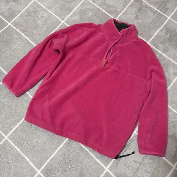 [ L ] 핑크 플리스 하프 지퍼 자켓 보아 자켓 풀오버