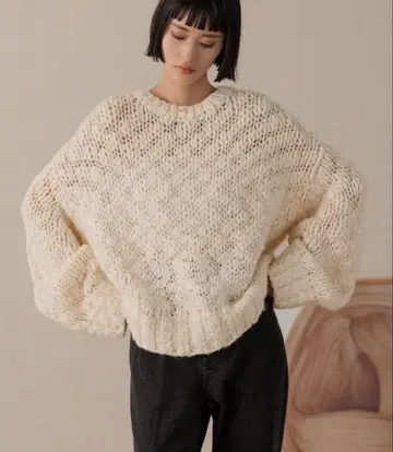 로리즈팜 스크럽 니트 풀오버