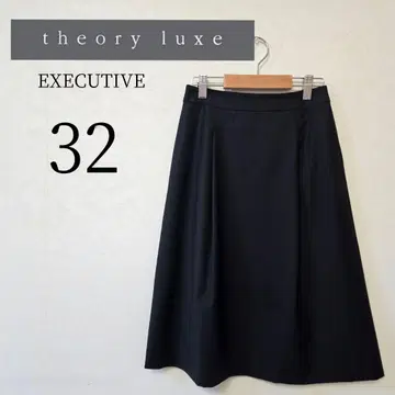 띠어리 럭스 EXECUTIVE/플레어 스커트/블랙 32 포멀