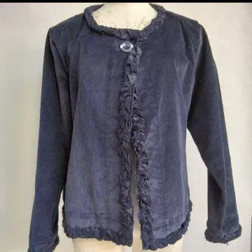 핸드메이드 코듀로이 노카라 자켓 여성용 M