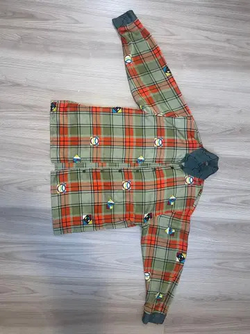 NOVA 체크 디자인 긴팔 셔츠