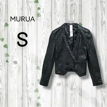 무루아 MURUA 양가죽 테일러드 자켓 블랙