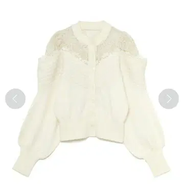 SNIDEL 레이스 콤비 니트 오버 니트