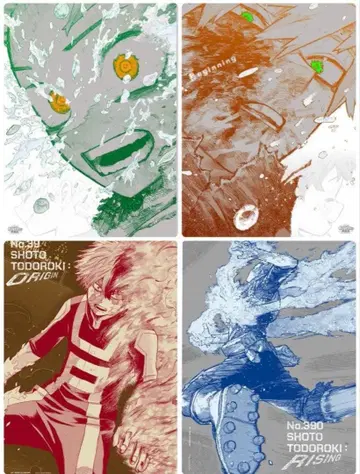 나의 히어로 아카데미아 원화전 A2 아트 포스터 4장 세트