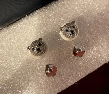 케이트 스페이드 곰 실버 스터드 귀걸이