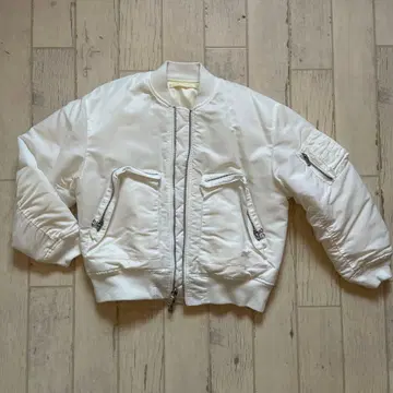 Oriens 오리에 MA-1풍 빅 포켓 자켓 화이트 리버서블