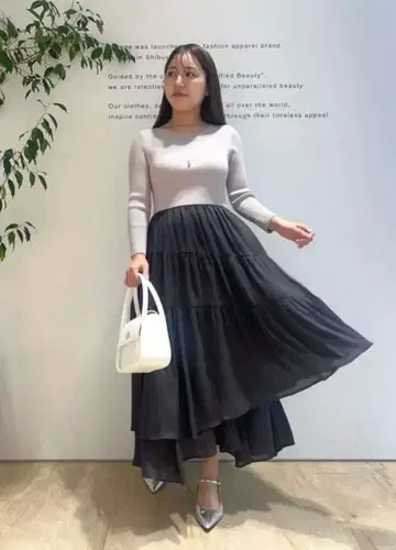 1회 착용 아푸와이저 리셰 시어헴 도킹 원피스 1S