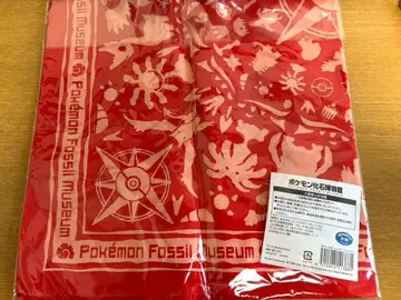 미개봉 새상품 포켓몬 화석 박물관 반다나 (빨간색)
