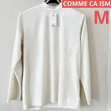 [ 새상품 ] 컴시즘 모크넥 T셔츠 긴팔 화이트 M 겨울용 남성용