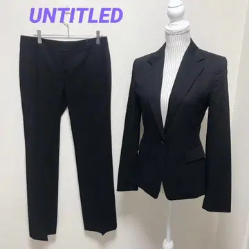 언타이틀 팬츠 수트 셋업 블랙 클리닝 완료 사이즈 2