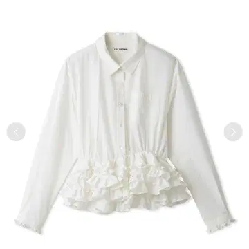 Lily Brown 휘핑 프릴 헴 블라우스