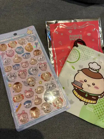 치이카와 (먼작귀) 모자 꽁지 드롭 씰 코코 밤만주 복조리