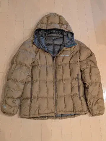 몽벨 네쥬 다운 후드티 드로우 코드 브라운 XL