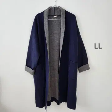코디건 네이비 빅 사이즈 LL 롱 가디건 아크릴