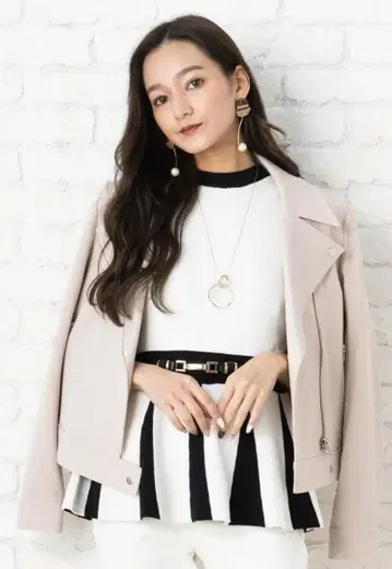 salire 라이더 자켓 베이지 M 새상품급