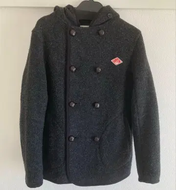 단톤 더블 버튼 후드 자켓