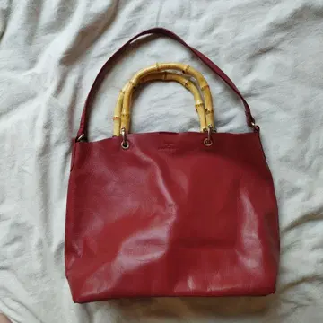 FEATURE SECOND 빨간색 가죽 숄더백