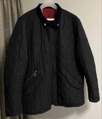 바버 블랙 퀼팅 자켓 XL