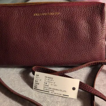 JULLY AND SHU SHU 월렛 숄더 버건디 소가죽