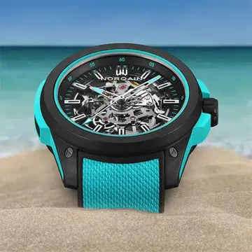 NORQAIN 노르케인 와일드 원 스켈레톤 42mm 터콰이즈