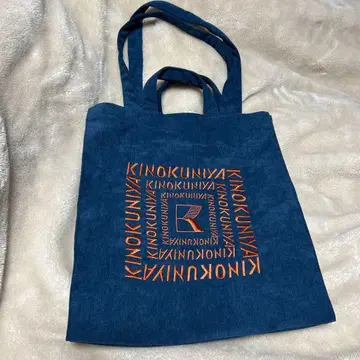 KINOKUNIYA 코듀로이 토트백 다크 블루